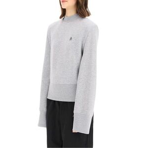 The Attico Grey Kenna Sweatshirt Cotton Elastane Size Large US 10